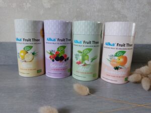 4 verschillende smaken Alka Fruit Thee 
