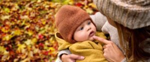 Baby in de herfst