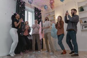 Gender reveal confetti kanon