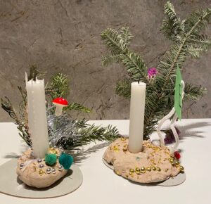 Kerststukje van klei