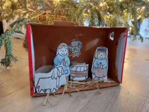 Kerststal knutselen kleuter