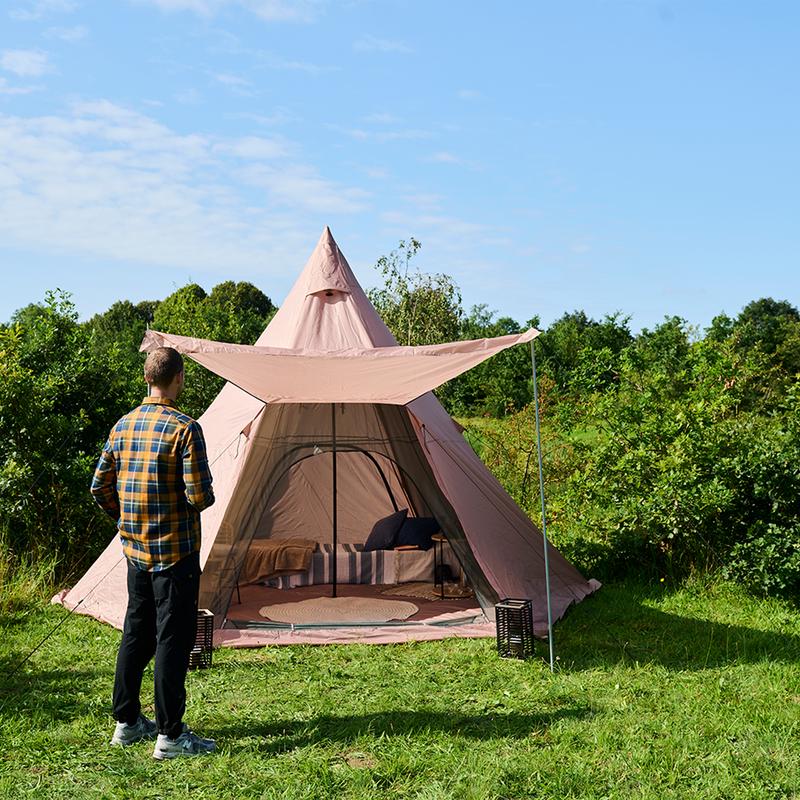 air tent 4 personen Aerogogo Moon with UPF50+Sun Protection, Inflatable Tent House Farbe:Stealth Camo Built for experienced and Adventure gear consignment shop Floor mount pedals
