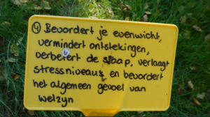 Bordje bij Proeftuin Boskoop
